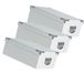 5Five Spullen Opbergdoos box - 3x - wit - 28 x 20 x 11 cm - Karton - Diverse toepassingen - Opslagbox
