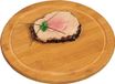 Kesper Ronde ontbijtplank - Bamboe Hout - Diameter 30 cm - Met sapgroef - Set van 4