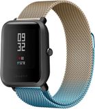 Strap-it Milanees Smartwatch bandje - Blauw/Goud - Geschikt voor Xiaomi Amazfit Bip