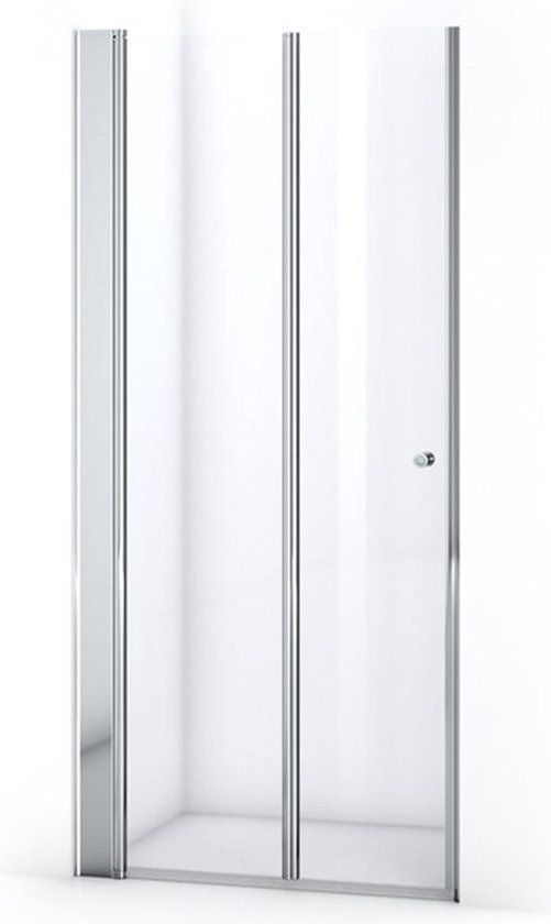 Maxaro Douchedeur Zircon Comfort 95cm Vouwdeur Chroom Linksdraaiend