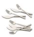 Echtwerk pizzabestekset, pizzabestek, vleesbestek, dinerservies 8-delig voor max. 4 personen, Met 4 pizzamessen en 4 pizzavorken van roestvrij staal, Silver Edition