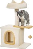 PawHut Krabpaal - Spaanplaat - 40x30x72cm - Beige