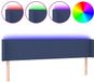 vidaXL Hoofdbord met LED - Stof - Blauw - 203x16x78/88 cm