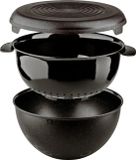 Practic - Set van vergiet, kom en deksel - inhoud 3l - cosmos black