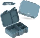 bearfoo Compacte Broodtrommel Blauw BPA-vrij & lekvrij 650ml