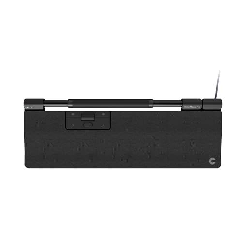 Contour RollerMouse Pro | Bedrade Muis | Verlengde Polssteun | Ergonomische Computermuis | Gecentreerde Muis | Pijnbestrijding | 6 Programmeerbare Knoppen | 2800 DPI | Windows & MacOS | Vegan Leer