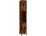vidaXL Badkamerkast 30x30x190 cm bewerkt hout gerookt eikenkleurig