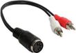 Alcasa Good Connections - Audio Adapterkabel - 2x RCA naar 5-polige DIN - 0,2 Meter - Zwart