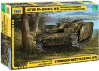 Zvezda Modelbouwpakket Auto - 3661 German Self-Propelled Anti-Tank-Gun Sturmgeschutz IV - Sd.Kfz.167 Plastic - 1:35