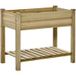 Jardinière sur pieds potager avec étagère à lattes dim. 91l x 51l x 76h cm bois sapin autoclave