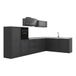 Vicco Cuisine en angle "R-Line", Anthracite campagne/Anthracite 347 x cm | 8 Modules · Pieds réglables en hauteur · Sans plan de travail · Façades en MDF · Avec armoire pour four