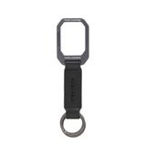PIQUADRO - Porte-clés mousqueton en cuir - Homme - Noir