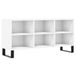 Meuble TV 103,5x30x50 cm bois travaillé blanc