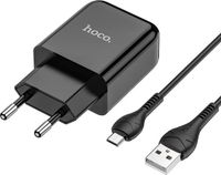 Hoco N2 Vigour - Compacte Micro USB Oplader - Universele 10W Lader - Zwart