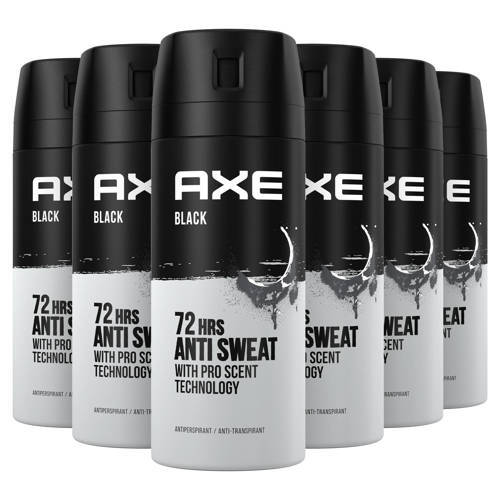 AXE Deodorant Anti-transpirant Black - 6 x 150ML Voordeelverpakking