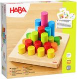 Haba houten insteekspel cilinder educatief speelgoed kleurrijk.
