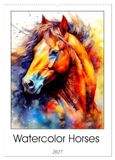 Watercolor Calvendo Watercolor Horses (Wall Calendar 2027 DIN A2 portrait)