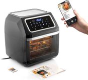 Luchtfriteuse InnovaGoods Fryinn Pro Max 12000 Hetelucht Friteuse Zwart Roestvrij staal 1800 W 12 L