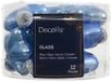 Decoris Sterren gls L2b4,5h4 cm sky blauw 12 st
