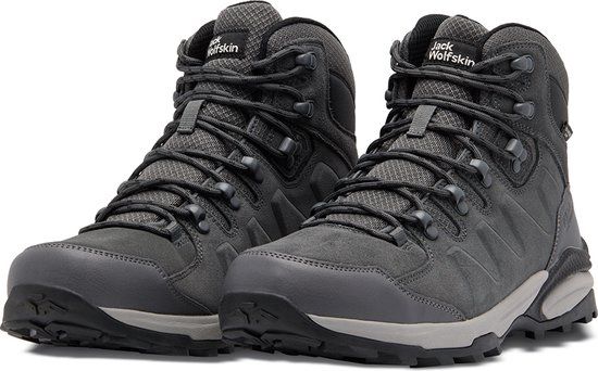 Jack Wolfskin REFUGIO TEXAPORE MID M Heren Wandelschoenen - slate - 42