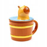 Tierisch Puckator Keramische Mok met Deksel - Capibara, 300ml, Bruin