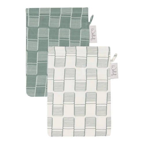 Witlof for kids washandje Sticky Stripes (set van 2)