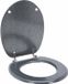 Bathroom Solutions Toiletbril-WCbril- MDF 18 inch zilver glitter
