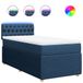 VidaXL Boxspringbed met matras, blauw, 140x190 cm, gestoffeerd