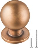 VEVOR Boutons de meubles, 12 Pièces, 25 mm Boutons d'armoire en alliage de zinc, Bouton, Boutons de cuisine massifs, Boutons de tiroir avec vis pour salle de bain, armoires, tiroirs, cuisine, laiton antique