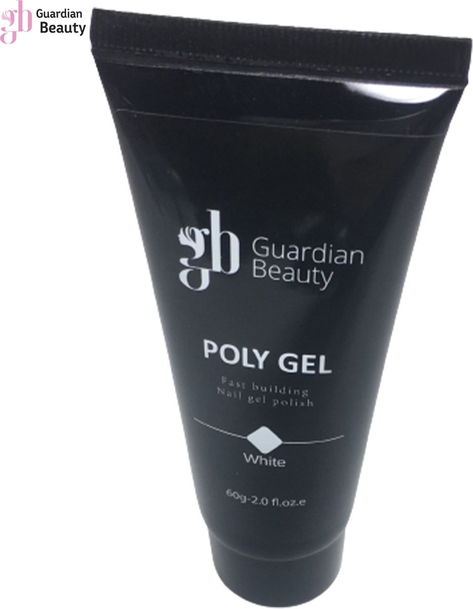 Guardian Beauty Polygel - Polyacryl Gel (White) - 60gr - Gel nagellak - Fantastische glans en kleurdiepte - UV en LED-uithardbaar - Kunstnagels en natuurlijke nagels