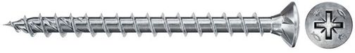 Fischer 500x Power-Fast II FPF II RZF 4 x 45 mm BC Verzonkenkop met kruiskop PZ2 Volledige schroefdraad gegalvaniseerd blauw gepassiveerd - 670252