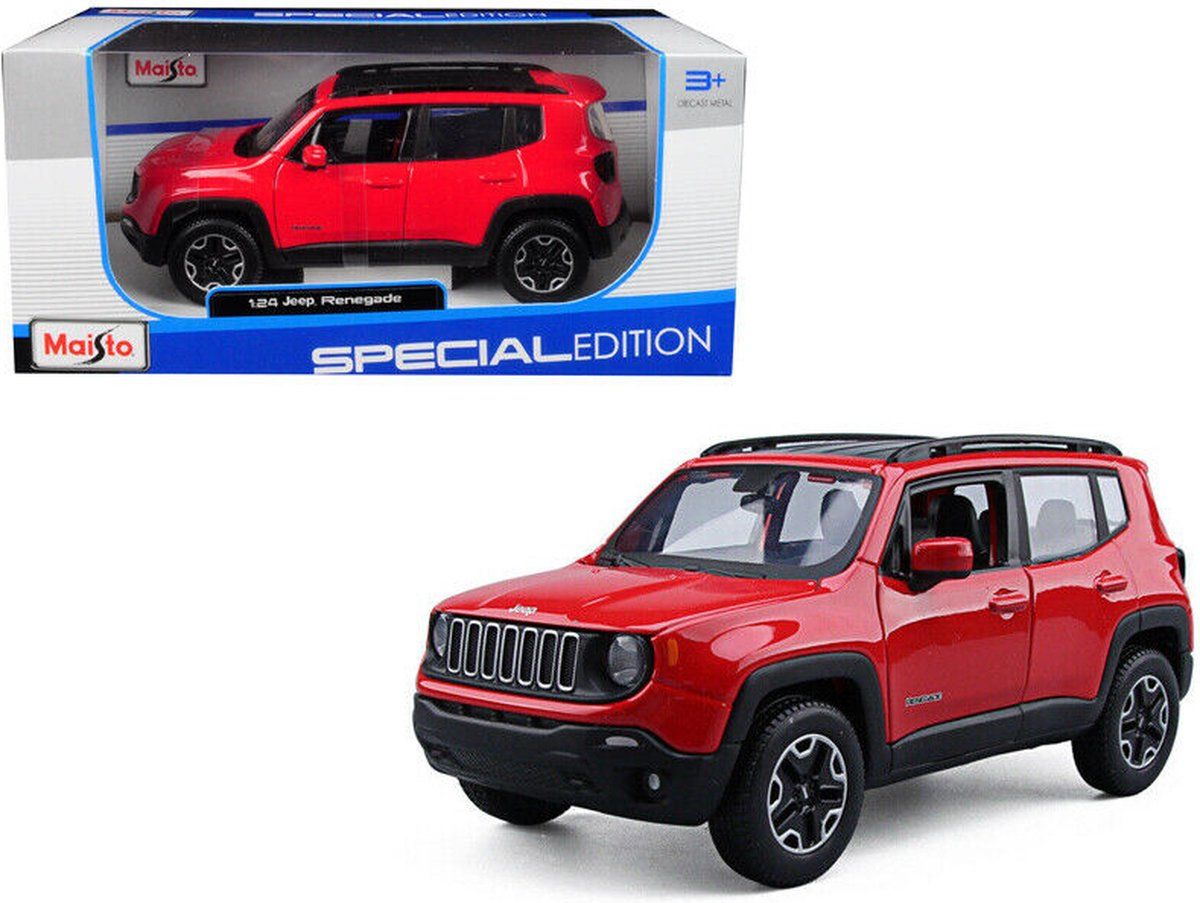 Maisto Special Edition 1:24 20cm Jeep Renegade - Rood