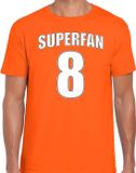 Bellatio Decorations Shoppartners Bv Oranje t-shirt voor heren - Superfan nummer 8 - Nederland supporter - EK/ WK shirt / outfit S