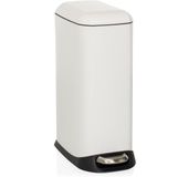 hjh OFFICE Afvalbak / prullenbak CLEAN SLIM 20 l staal wit