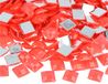 Decoratieve edelstenen van acryl, vierkant, neonroze, 12 x 12 mm, 500 stuks.