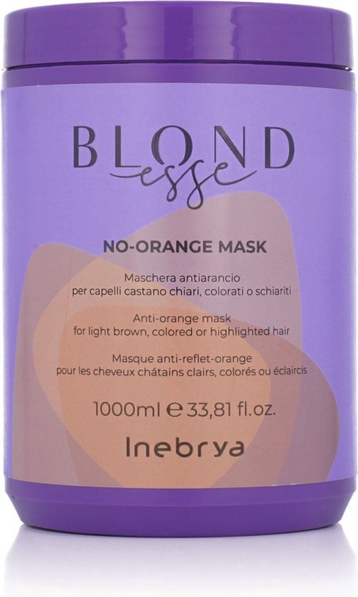 Haarmasker Inebrya BLONDesse No-Orange Mask (1 L)