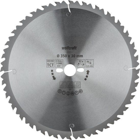 Wolfcraft Cirkelzaagblad 350x30mm - 32 Tanden