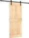 vidaXL Schuifdeur Naturel en Zwart 85 x 210 cm Massief Pine Hout