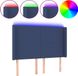 vidaXL Hoofdbord LED 147x16x118/128 cm stof bleu