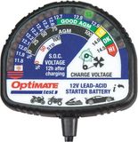 OptiMate TEST TS130 – State of Charge 12V Accu-Tester – LED-Accu-Statusmeter voor 12 V Loodzuur (AGM, GEL, STD) & 12.8 V/13.2 V Lithium LiFePO4 – SAE-Connector + Accuklemmen