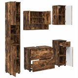 vidaXL Badkamermeubel Set Rook Eiken 35 x 30 x 192 cm