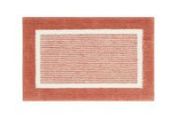 andiamo Maui Badmat, antislip, zacht en wollig, douchemat voor badkamer, antislip, wasbaar, 40 x 60 cm, roestrood