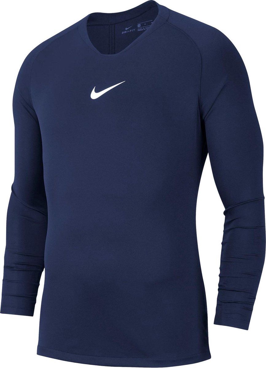 Nike Park Dry First Layer Longsleeve Thermoshirt - Navy/Wit - Maat S - Heren