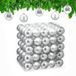Merkloos / Sans marque Relaxdays kerstballen set van 100 - Ø 6 cm - glanzend - mat - kunststof - zilver