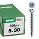 SPAX Universele schroef, 5 x 30 mm, 500 stuks, Voldraad, Verzonken kop, Kruiskop Z2, 4CUT, WIROX - 1081010500305