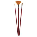 Rayher Hobby penselenset, gesorteerd, FSC 100%, synthetisch, bruin, 4 x 0,6 x 0,09 cm