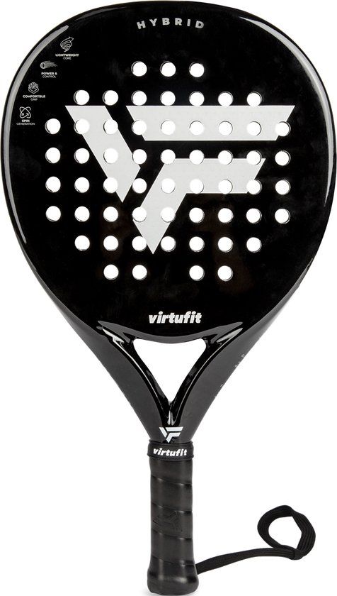 VirtuFit Hybrid Padel Racket - Zwart - Zilver