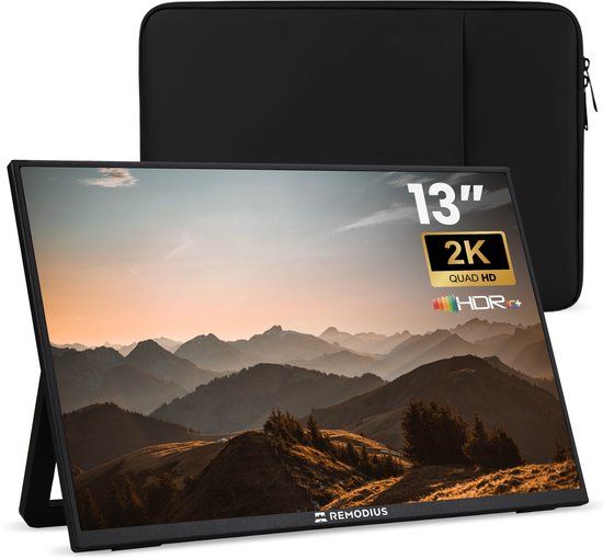 Remodius® Portable Monitor 13 Inch 2K IPS