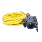 AS Schwabe 60343 Stroom Verlengkabel 16 A Geel 15.00 m AT-N07V3V3-F 3G 2,5 mm²