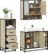 Maison Exclusive - Ensemble de meubles de salle de bain 3 pièces en bois composite chêne Sonoma
